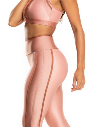 CALÇA LEGGING GLOSS ROSA BEBE