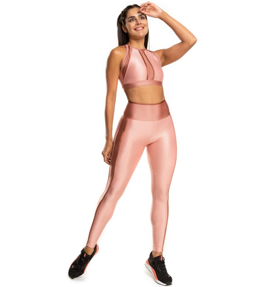 CALÇA LEGGING GLOSS ROSA BEBE CALÇA LEGGING GLOSS ROSA BEBE