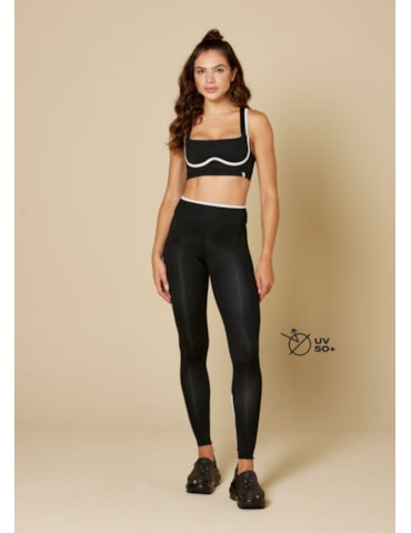 CALÇA LEGGING GRATITUD PRETO/BRANCO