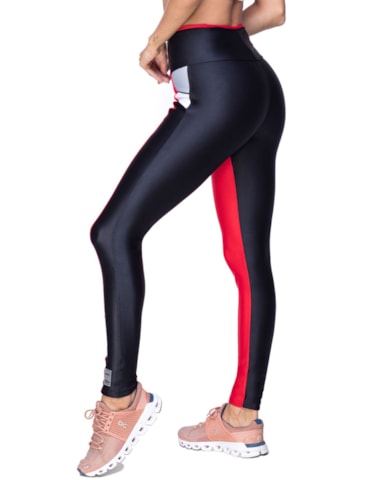 CALÇA LEGGING HALTER VERMELHA / PRETA