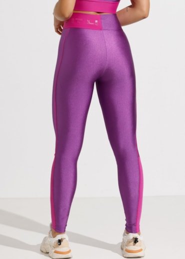 CALÇA LEGGING HEALTH ROXA COM CÓS CRUZADO