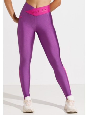 CALÇA LEGGING HEALTH ROXA COM CÓS CRUZADO CALÇA LEGGING HEALTH ROXA COM CÓS CRUZADO