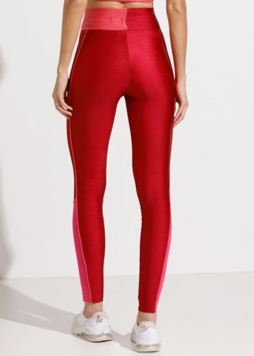 CALÇA LEGGING HEALTH VERMELHA COM CÓS CRUZADO