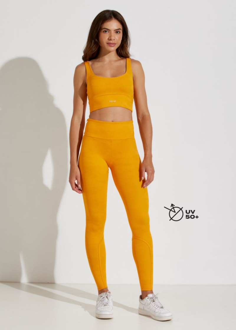 CALÇA LEGGING JACQUARD SOLEIL LARANJA