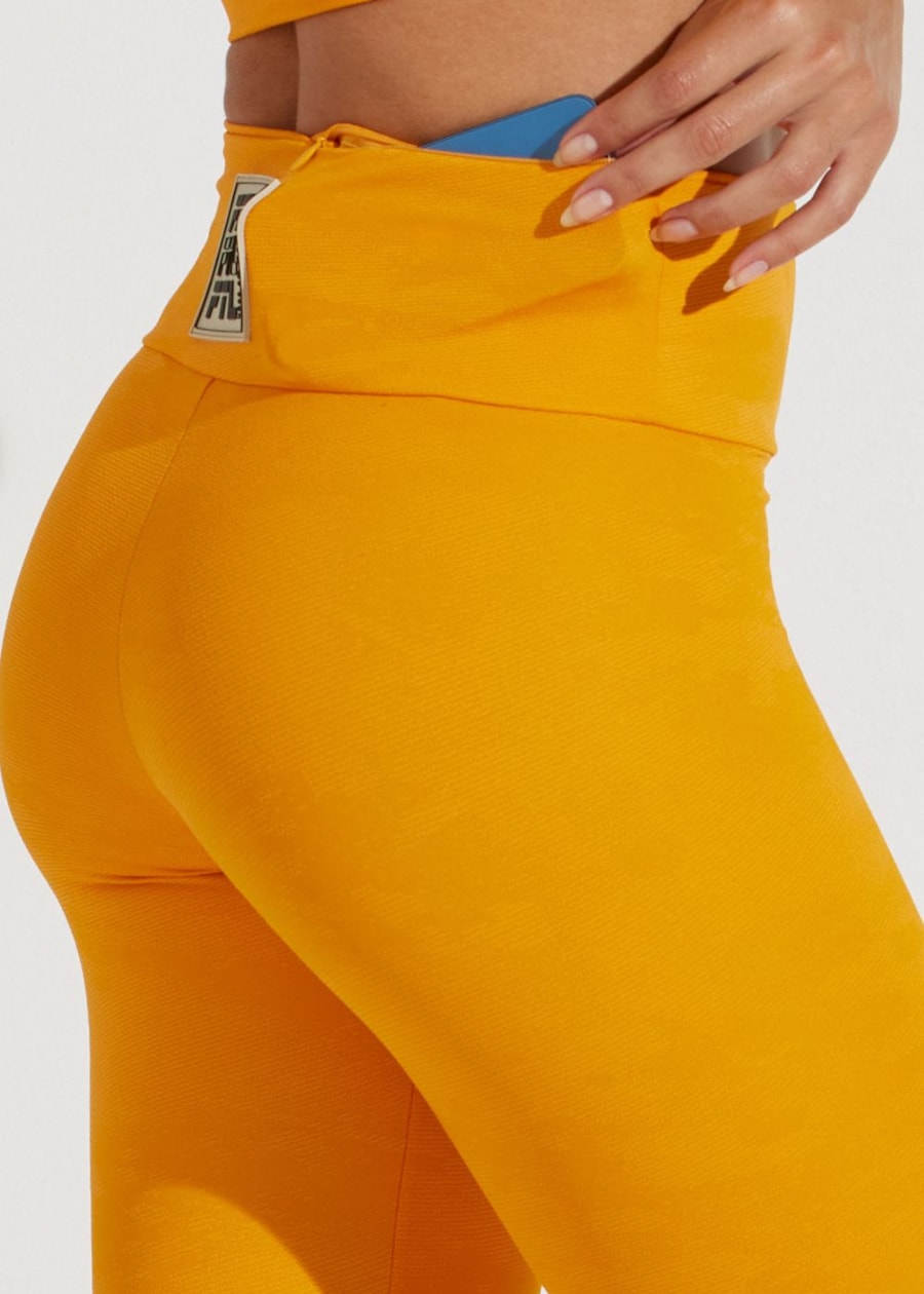 CALÇA LEGGING JACQUARD SOLEIL LARANJA