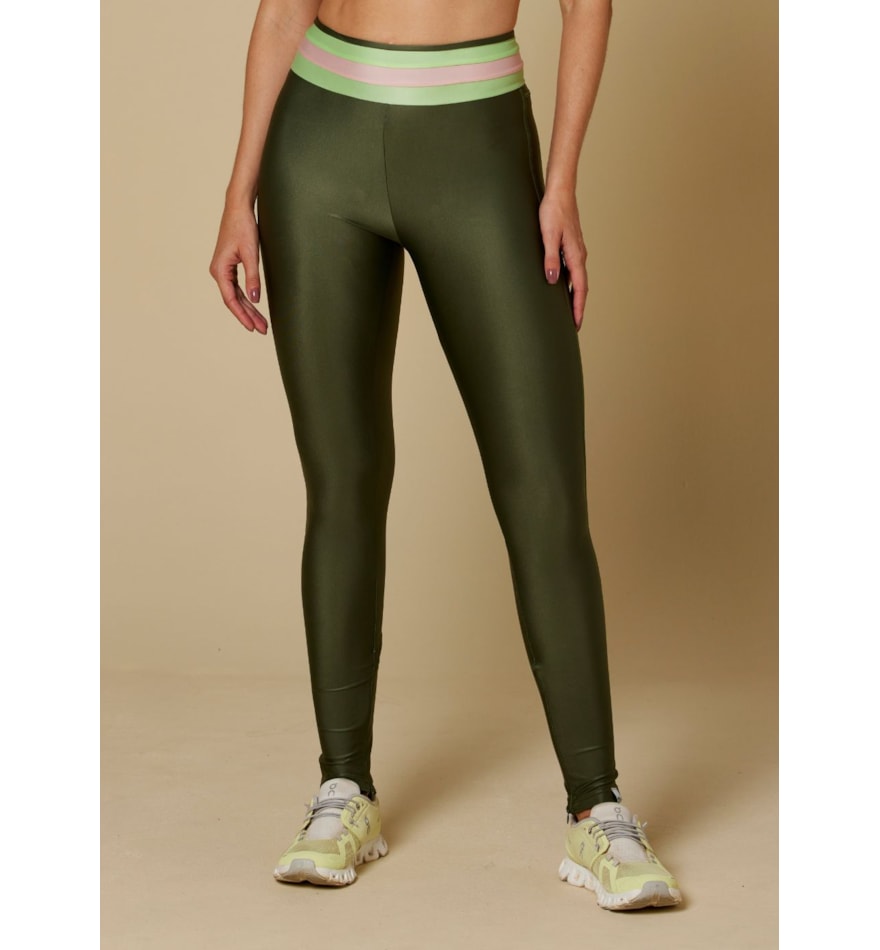 CALÇA LEGGING LATINA VERDE MILITAR