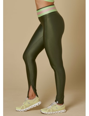 CALÇA LEGGING LATINA VERDE MILITAR