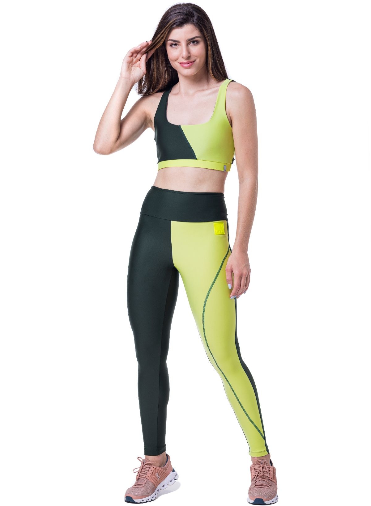 Calça legging verde store escuro