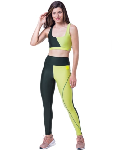 CALÇA LEGGING MATCH VERDE ESCURO / CITRUS CALÇA LEGGING MATCH VERDE ESCURO / CITRUS
