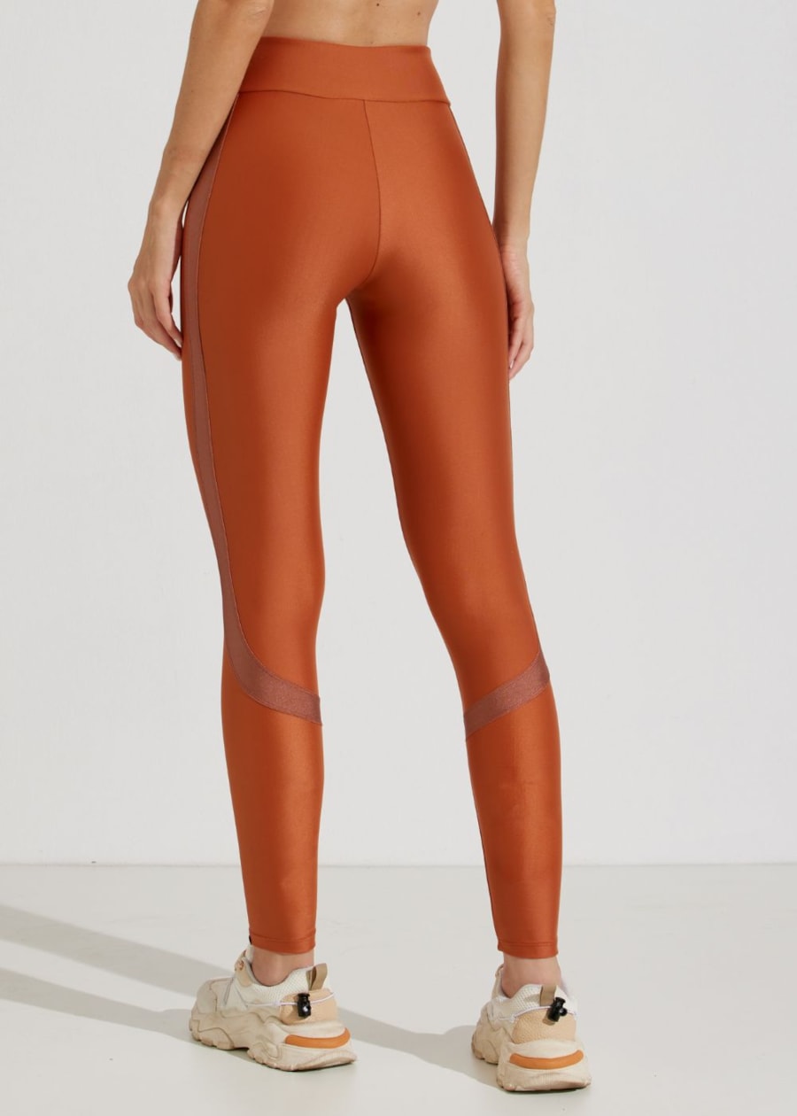 CALÇA LEGGING MONTARIA COM ZÍPER BELLE MARROM