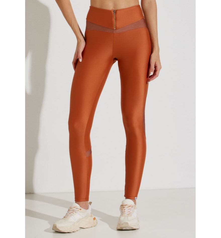 CALÇA LEGGING MONTARIA COM ZÍPER BELLE MARROM CALÇA LEGGING MONTARIA COM ZÍPER BELLE MARROM