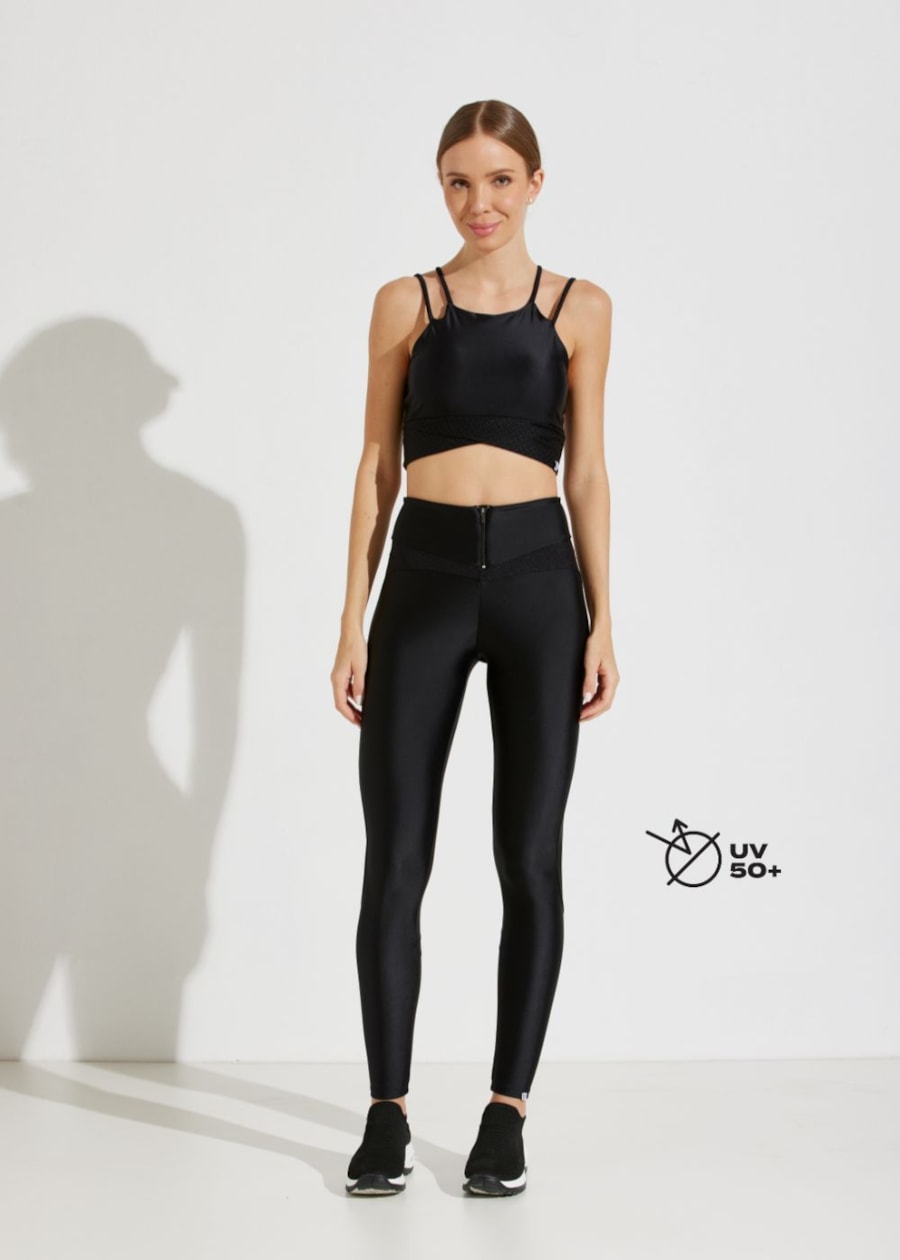CALÇA LEGGING MONTARIA COM ZÍPER BELLE PRETO