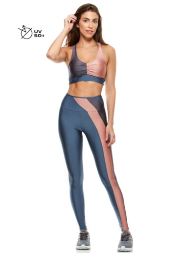 CALÇA LEGGING MUSIC AZUL