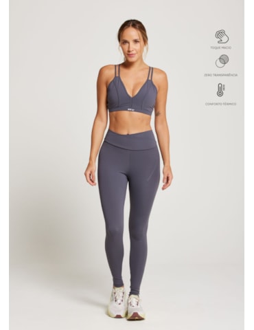 CALÇA LEGGING NOW NG  CINZA ESCURO