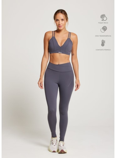 CALÇA LEGGING NOW NG  CINZA ESCURO