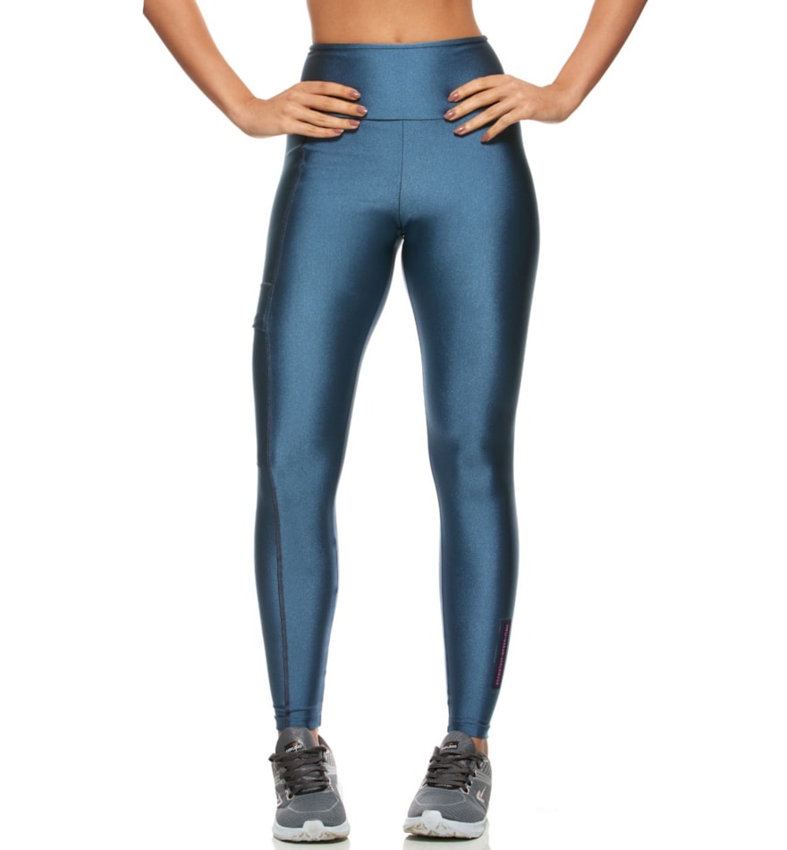 CALÇA LEGGING PAINT AZUL COM BOLSO CALÇA LEGGING PAINT AZUL COM BOLSO