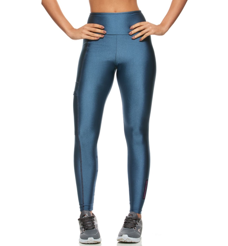 CALÇA LEGGING PAINT AZUL COM BOLSO