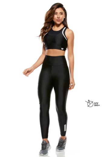 CALÇA LEGGING PAINT PRETA COM BOLSO