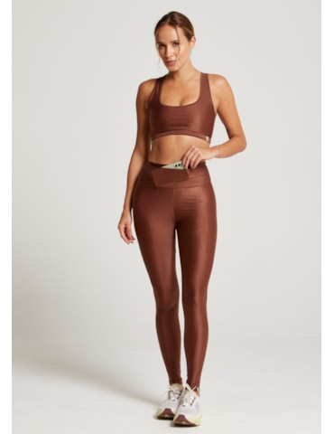 CALÇA LEGGING PLAY ATK MARROM CAPPUCCINO