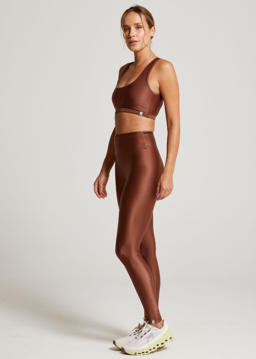 CALÇA LEGGING PLAY ATK MARROM CAPPUCCINO