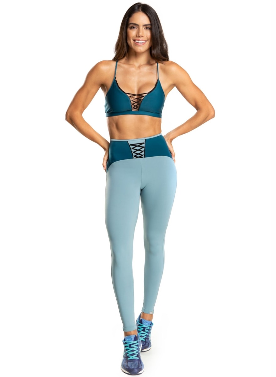 CALÇA LEGGING POP AZUL ANTIGO CALÇA LEGGING POP AZUL ANTIGO
