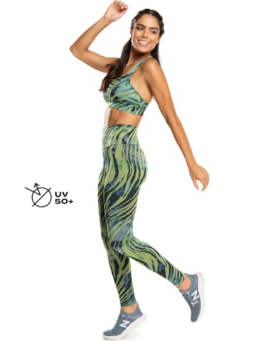 CALÇA LEGGING POSTER VERDE ZEBRA