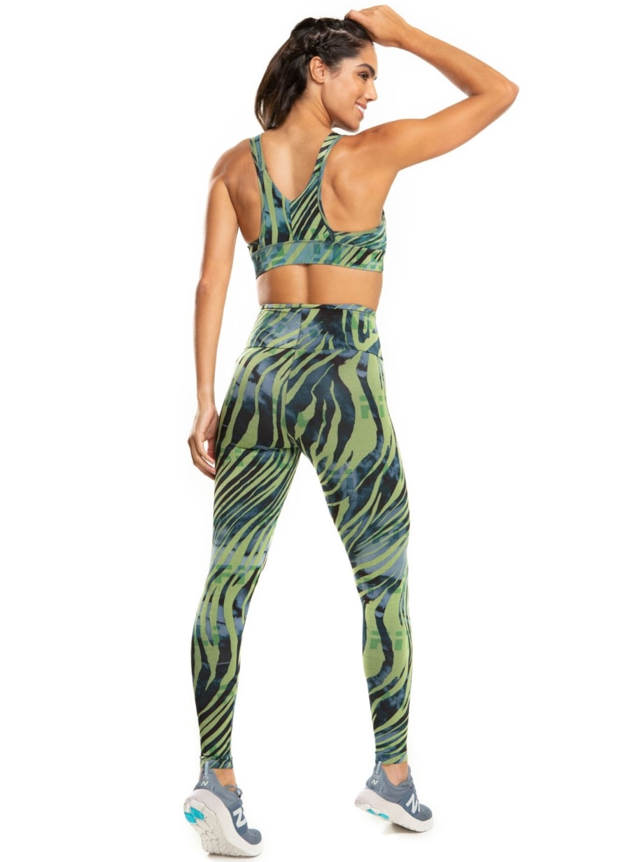 CALÇA LEGGING POSTER VERDE ZEBRA