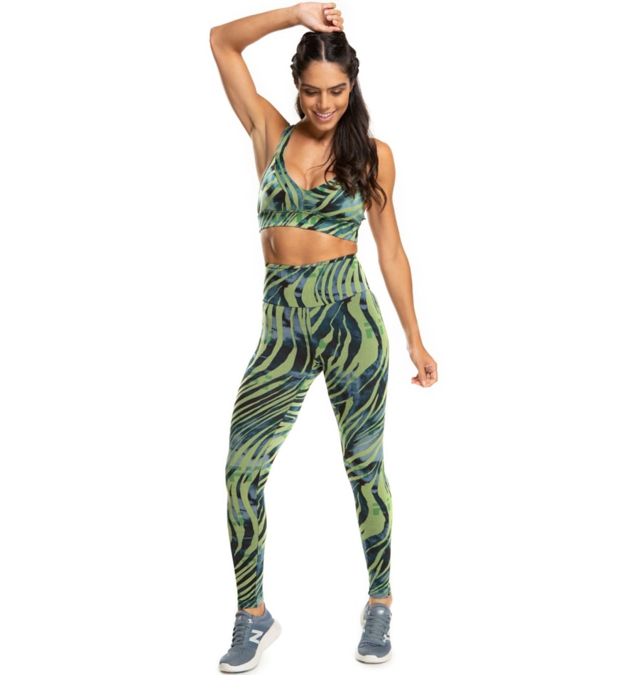 CALÇA LEGGING POSTER VERDE ZEBRA CALÇA LEGGING POSTER VERDE ZEBRA