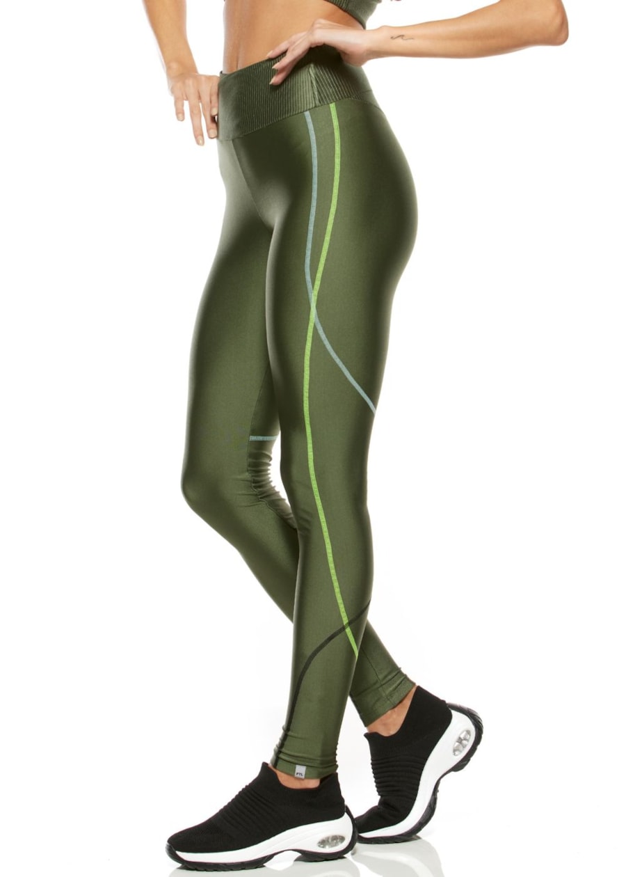 CALÇA LEGGING POWER VERDE METÁLICO