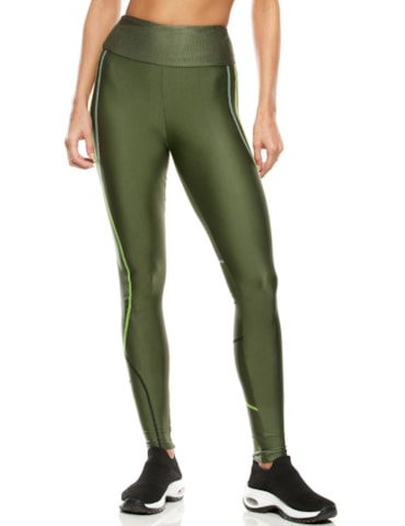 CALÇA LEGGING POWER VERDE METÁLICO