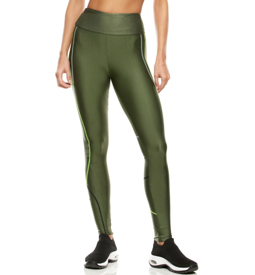 CALÇA LEGGING POWER VERDE METÁLICO