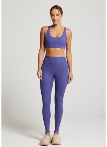 CALÇA LEGGING RISE TX AZUL NETUNO