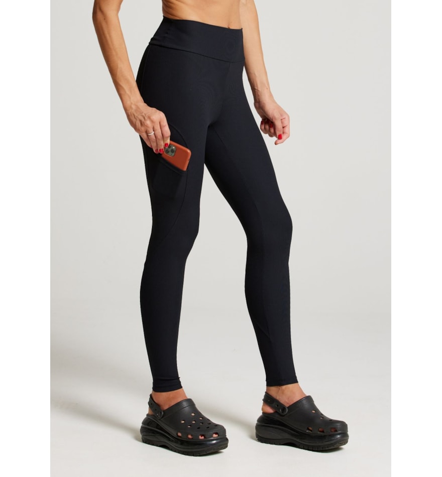 CALÇA LEGGING RISE TX PRETO