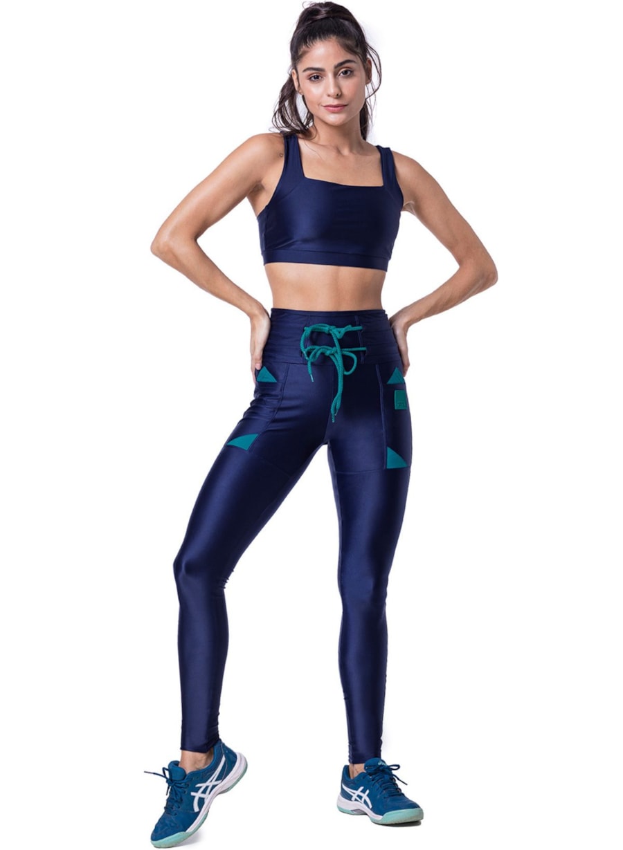 CALÇA LEGGING ROAD AZUL MARINHO