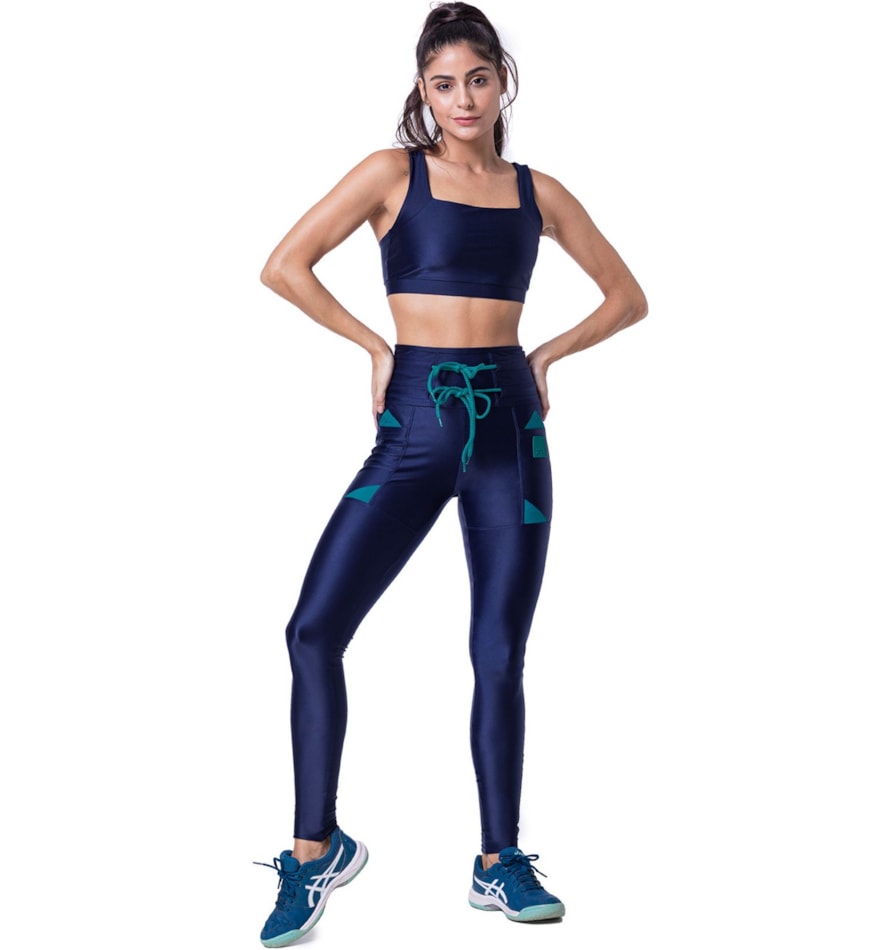 CALÇA LEGGING ROAD AZUL MARINHO CALÇA LEGGING ROAD AZUL MARINHO