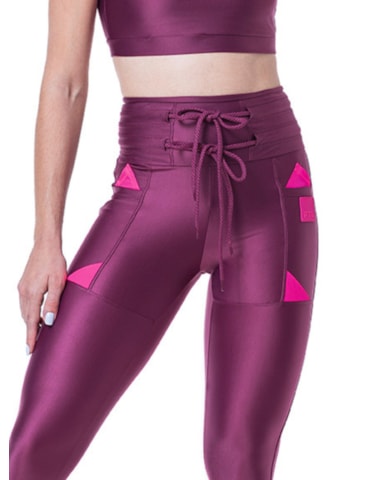 CALÇA LEGGING ROAD ROSA VIOLETA