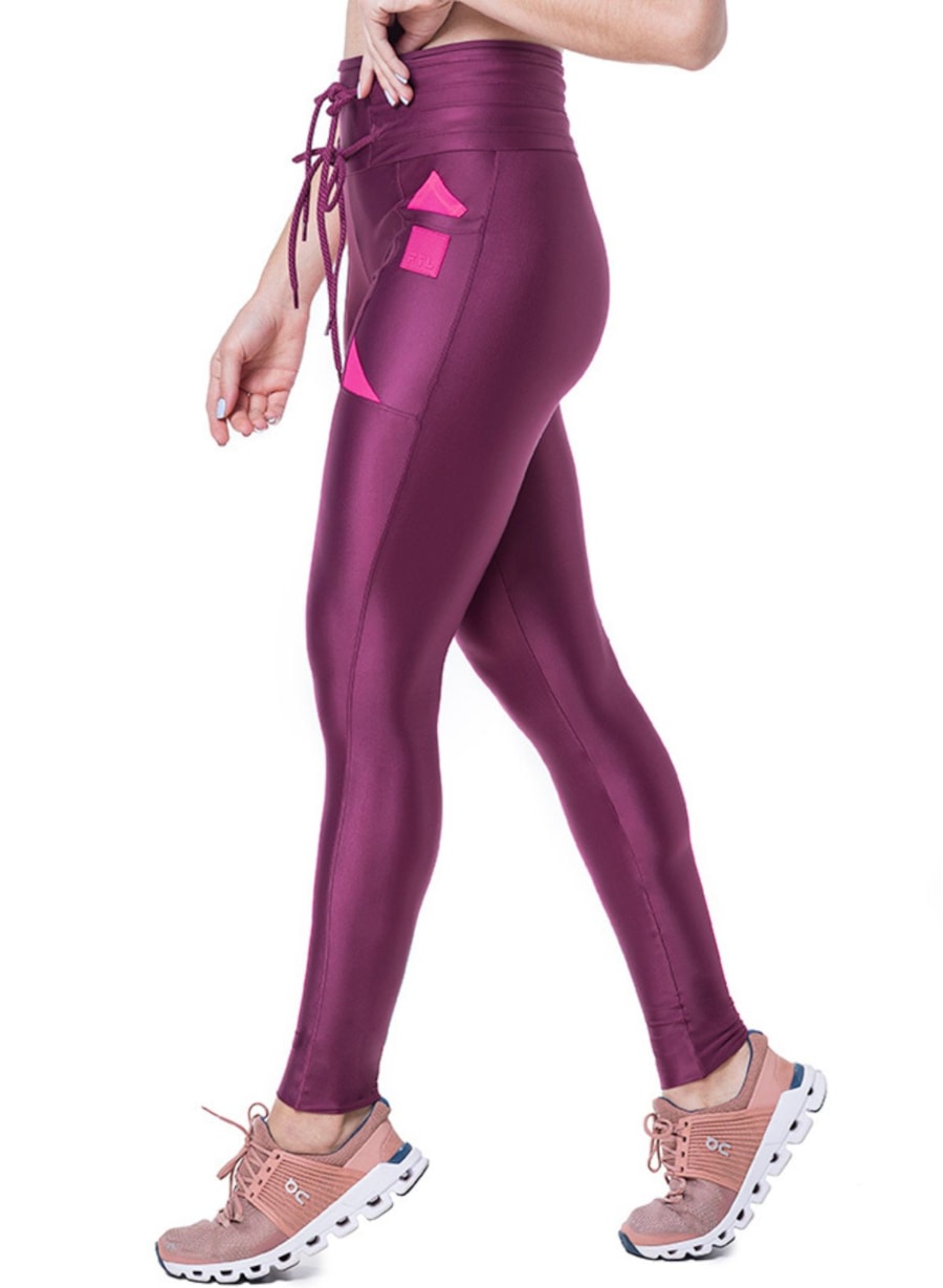 CALÇA LEGGING ROAD ROSA VIOLETA