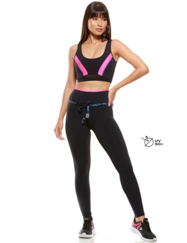 CALÇA LEGGING RUSH PRETA