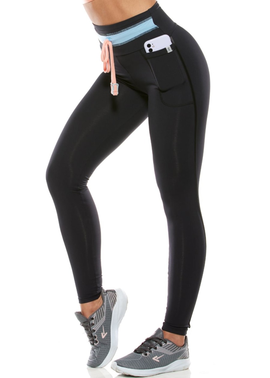 CALÇA LEGGING SENSATION PRETA COM BOLSO