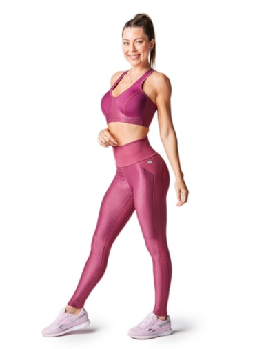 CALÇA LEGGING SERENA ROSA VIOLETA