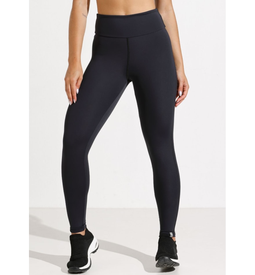 CALÇA LEGGING SUMMIT CO2 PRETA COM CINTURA ALTA