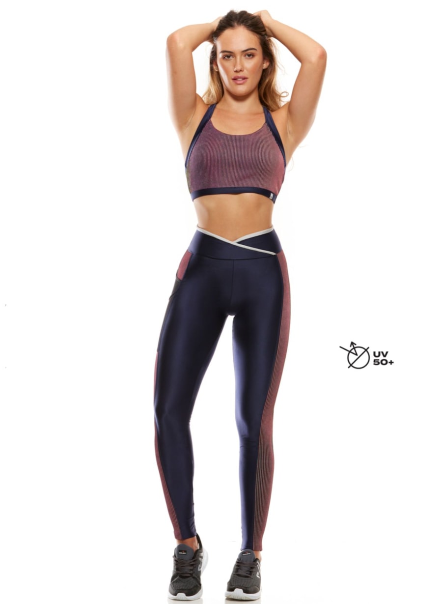 CALÇA LEGGING TECH 3D AZUL MARINHO