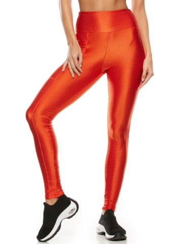 CALÇA LEGGING TEXTURIZADA CREATIVE VERMELHO COM BOLSO