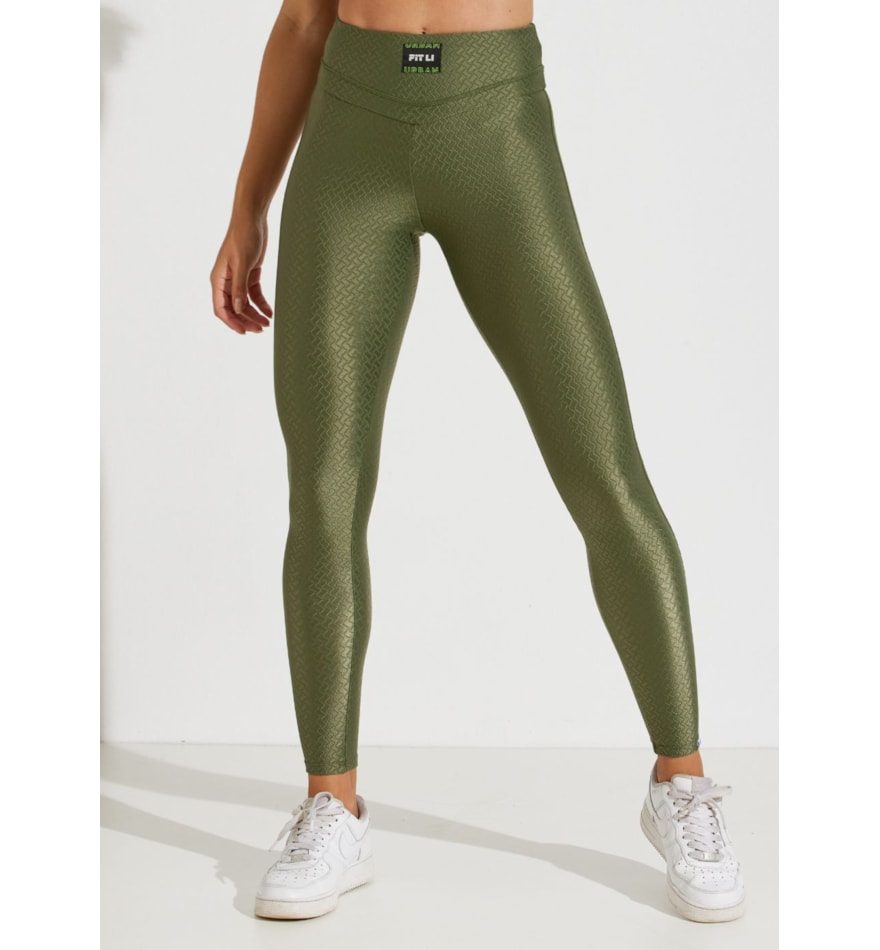 CALÇA LEGGING TEXTURIZADA NOTRE DAME VERDE MILITAR