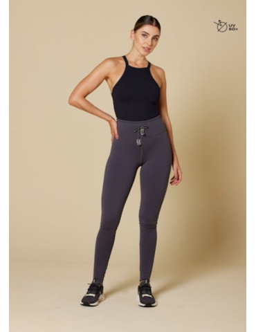 CALÇA LEGGING TIEMPO CINZA ESCURO