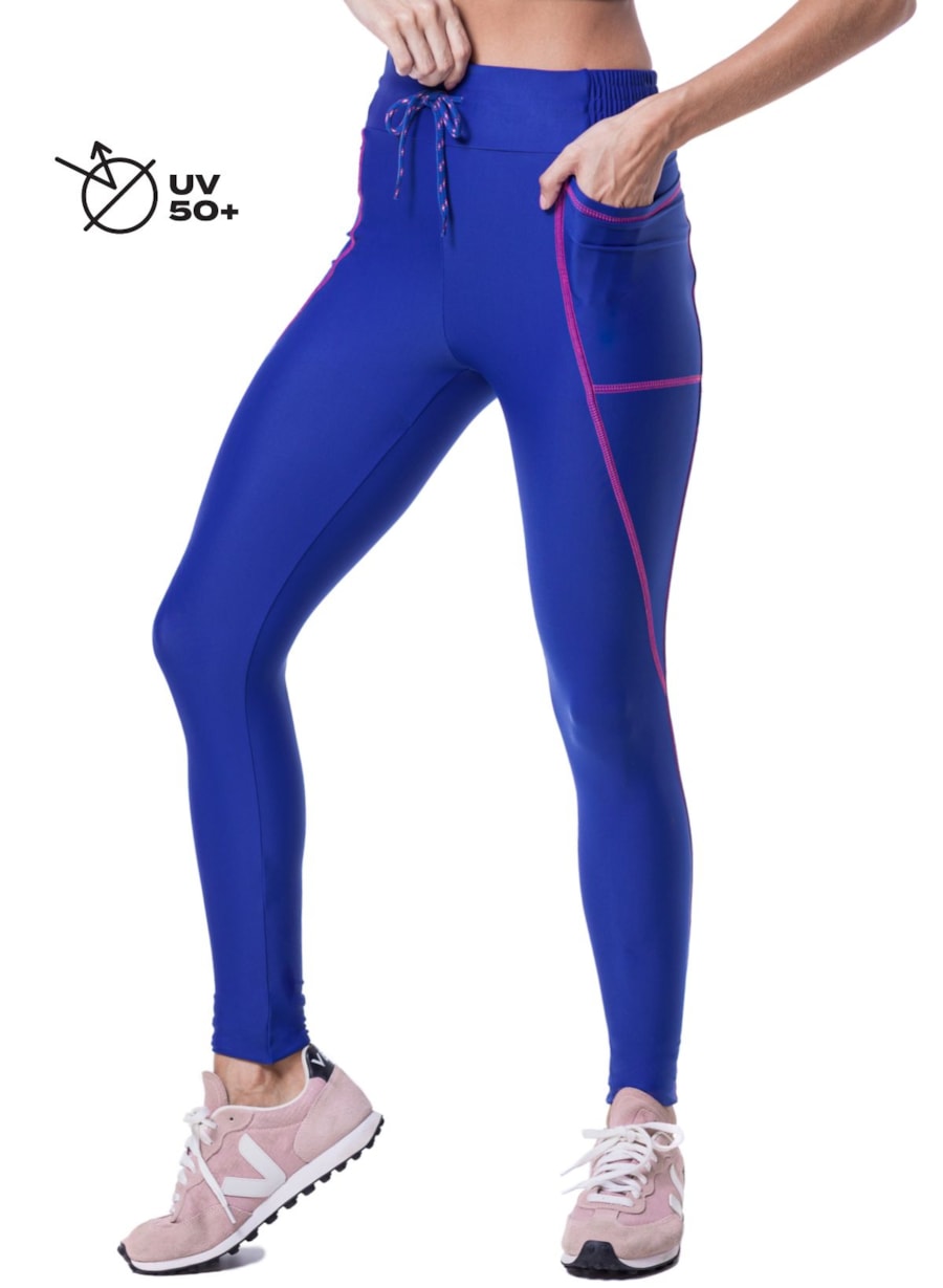 CALÇA LEGGING TOGETHER AZUL INDIGO