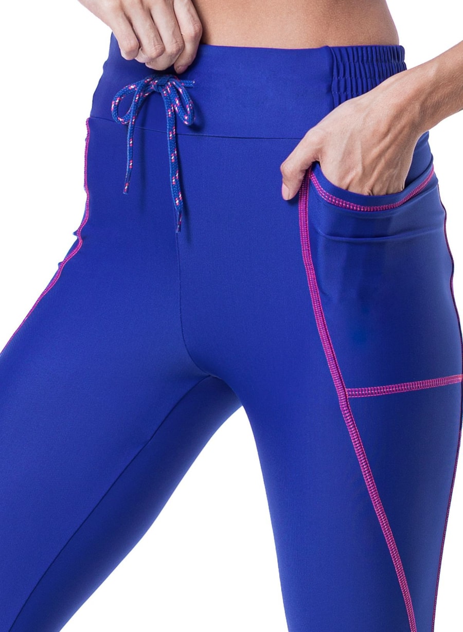 CALÇA LEGGING TOGETHER AZUL INDIGO