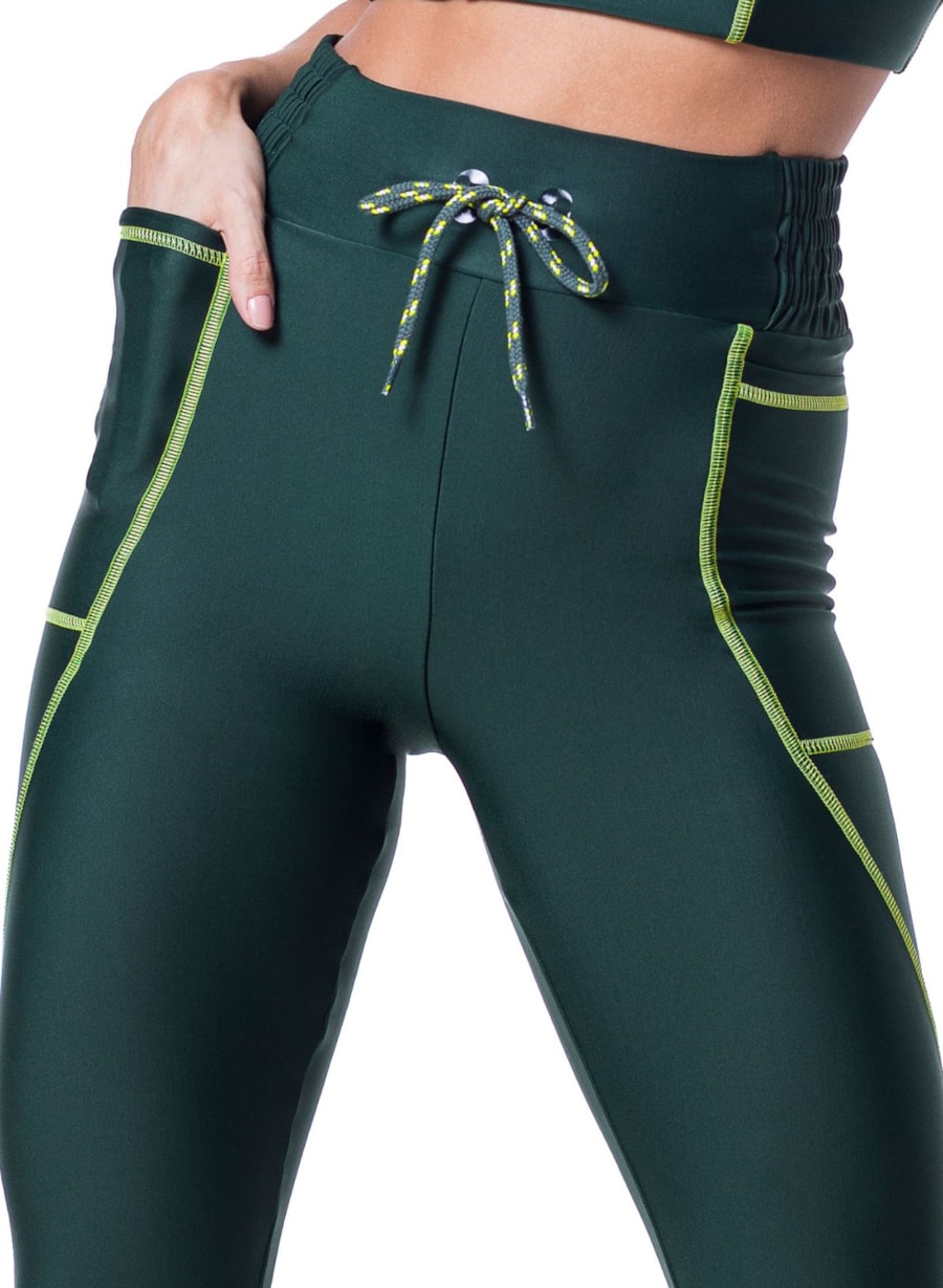 CALÇA LEGGING TOGETHER VERDE ESCURO