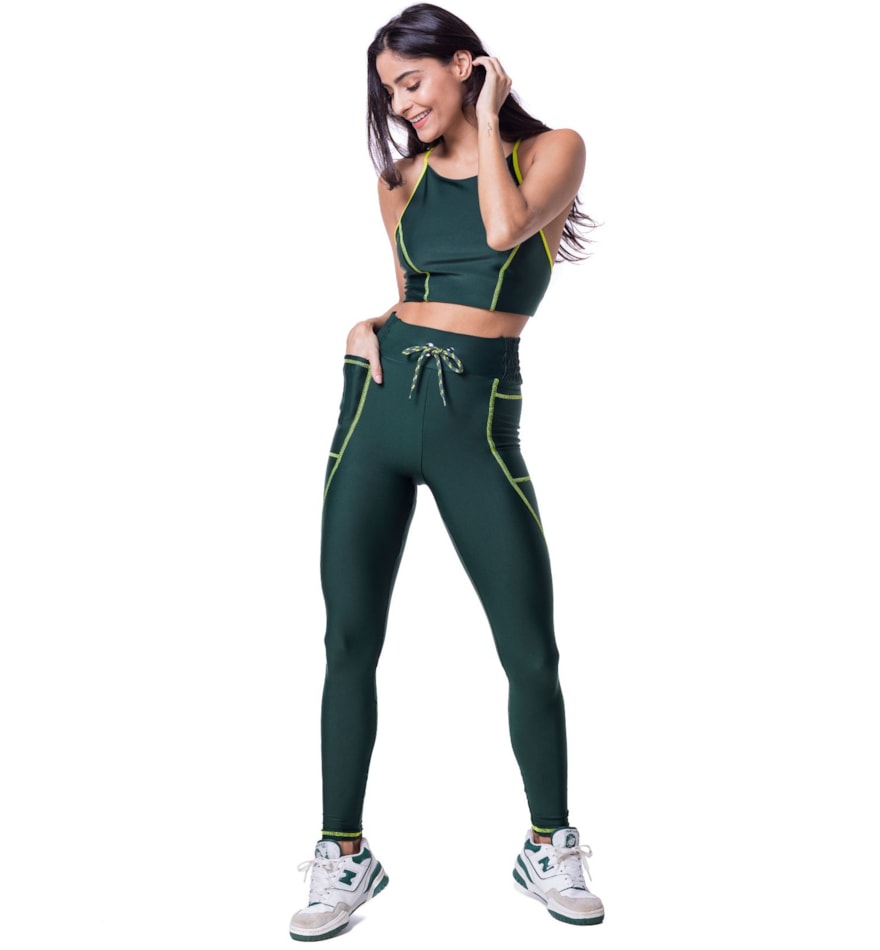 CALÇA LEGGING TOGETHER VERDE ESCURO CALÇA LEGGING TOGETHER VERDE ESCURO