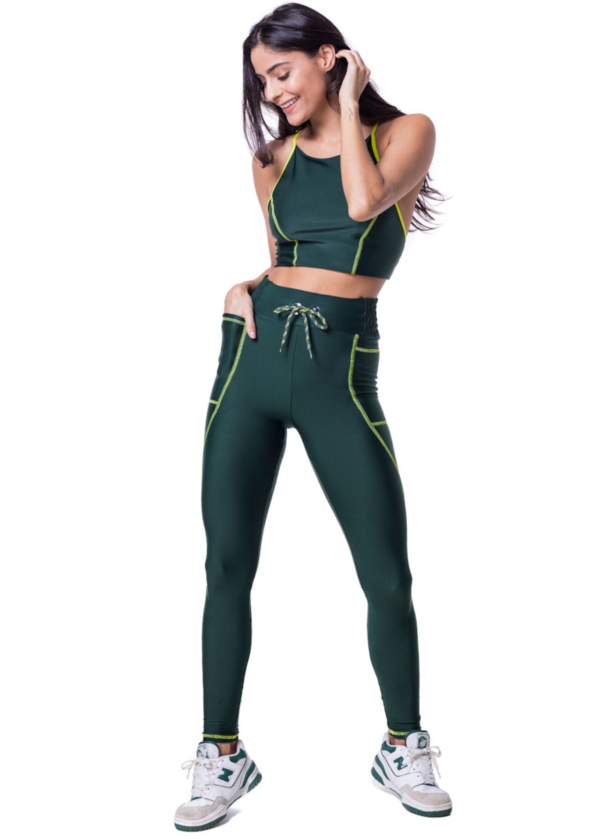 CALÇA LEGGING TOGETHER VERDE ESCURO CALÇA LEGGING TOGETHER VERDE ESCURO